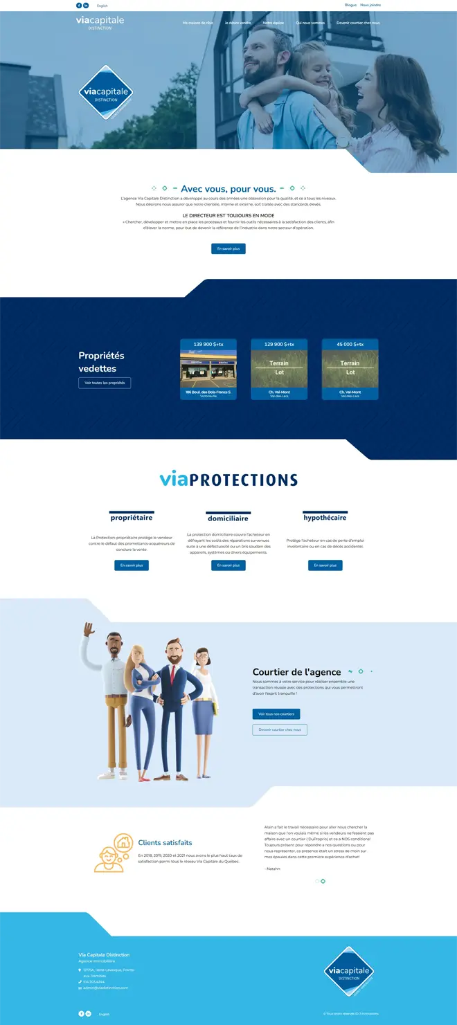 Site web Via Capital Distinction réalisé par ID-3 Innovations