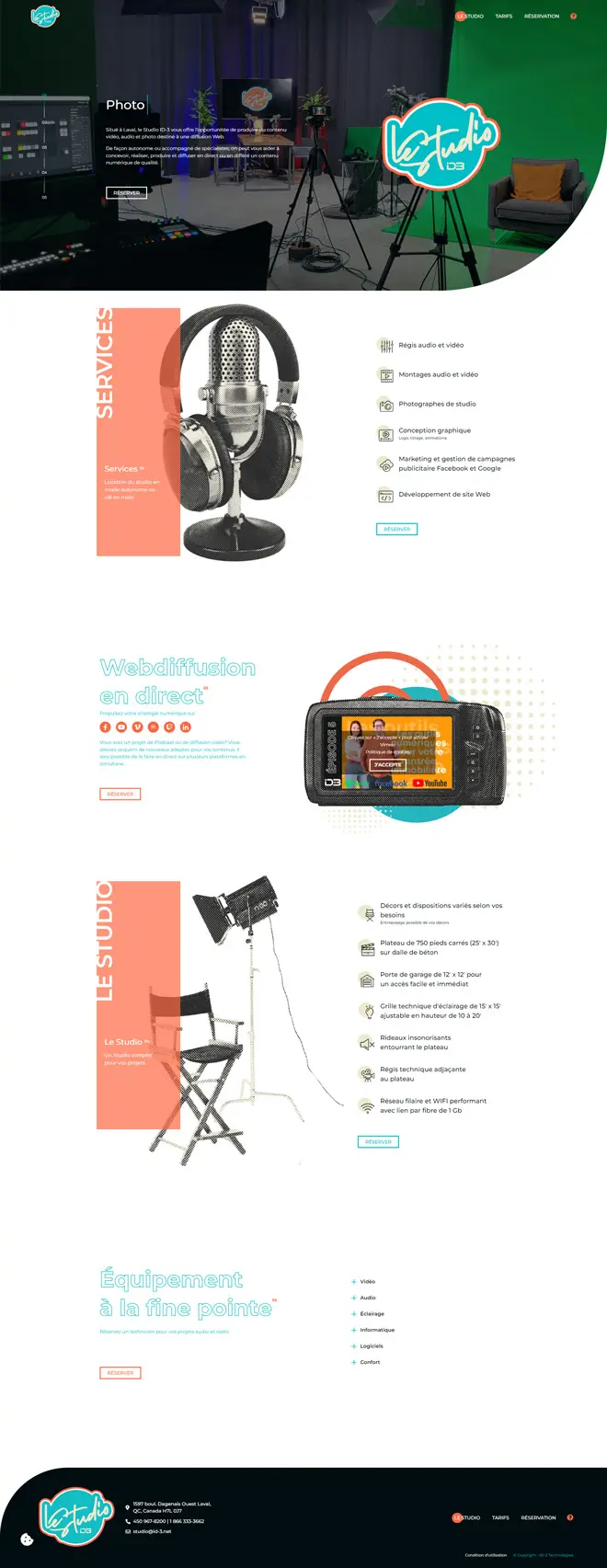 Site web Le studio ID-3 réalisé par ID-3 Innovations