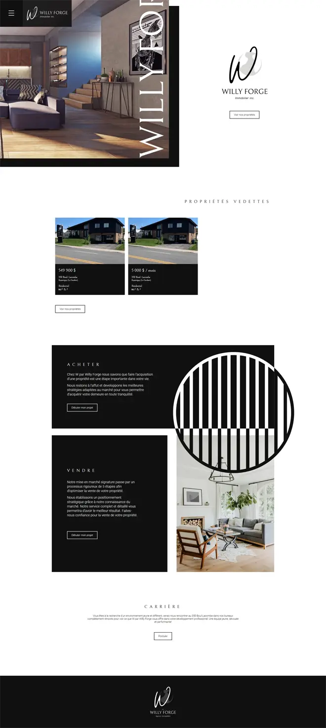 Site web Willy Forge réalisé par ID-3 Innovations