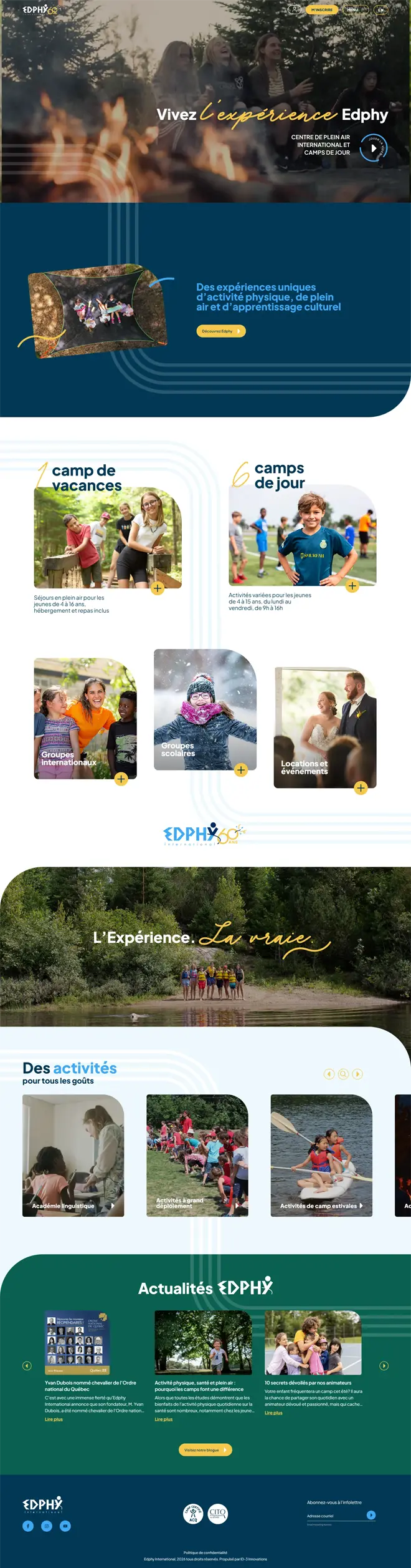 Site web Edphy International réalisé par ID-3 Innovations