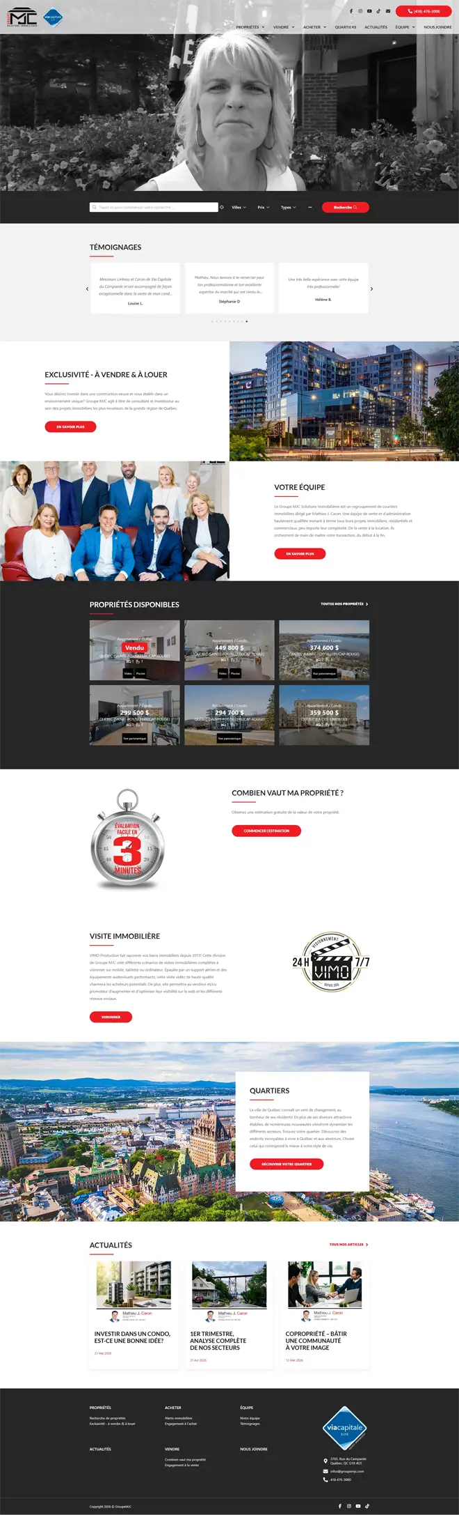 Site web Groupe MJC réalisé par ID-3 Innovations